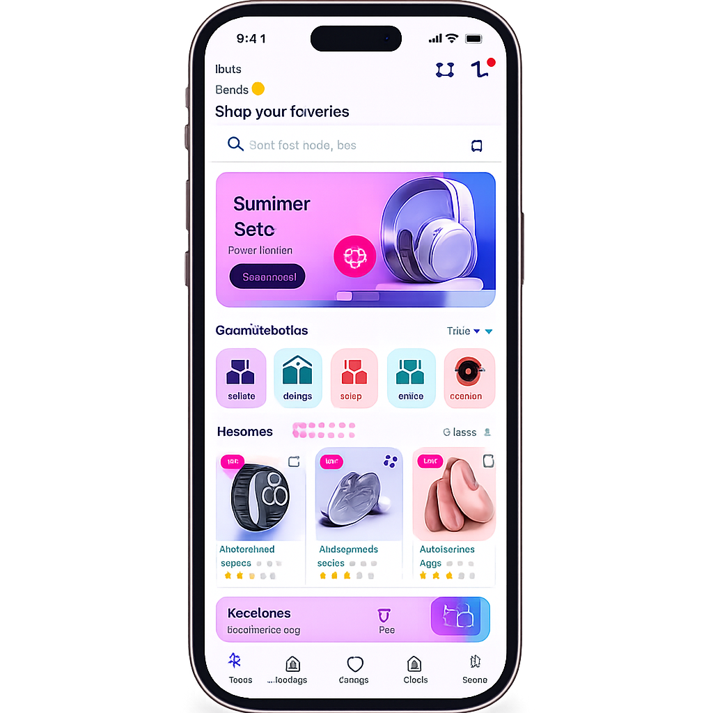 eCommerce mobile application preview