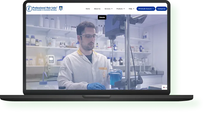 Professional Hair Labs Hair Restoration & Scalp Care Platform Showcase Mockup